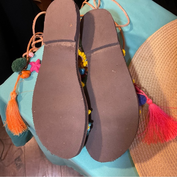 Elina Linardaki (Gladiator Pom Pom) Penny Lane sandals Size 38 GUC - Picture 12 of 12